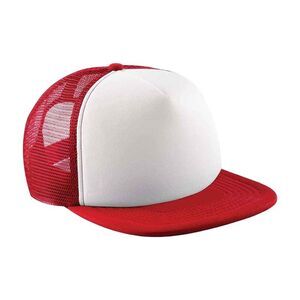 Beechfield Childrens/Kids Vintage  Trucker Cap / Classic Red/White